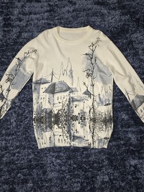 Japanese Watercolor Crewneck Sweater